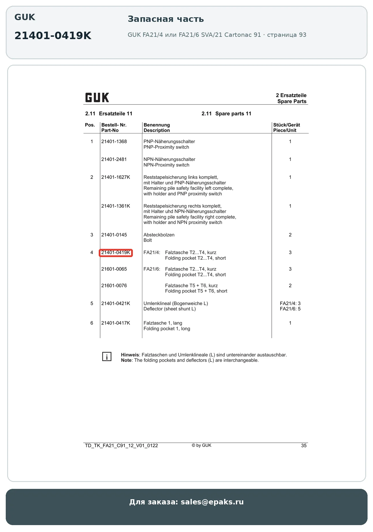 GUK 21401-0419K