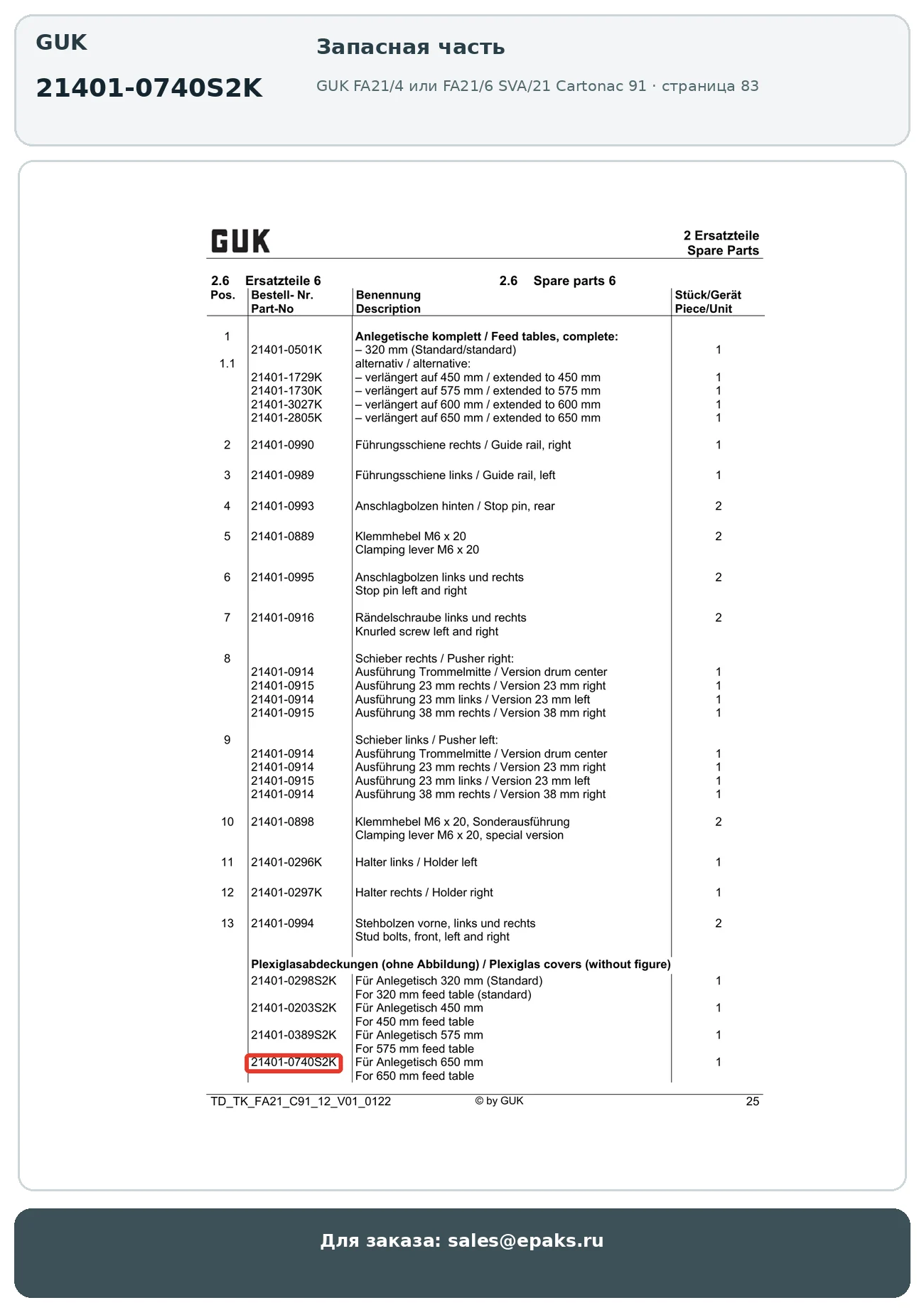 GUK 21401-0740S2K
