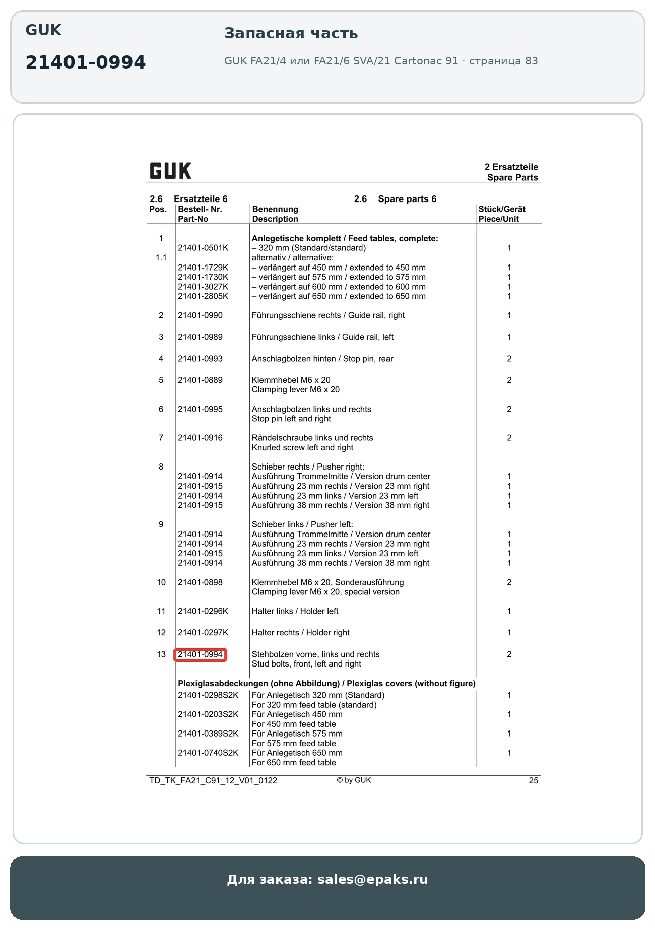 GUK 21401-0994
