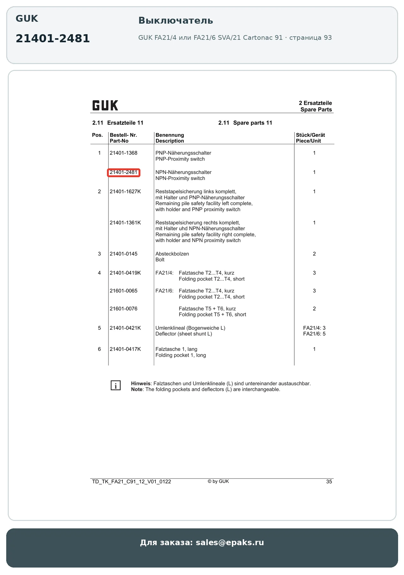 GUK 21401-2481