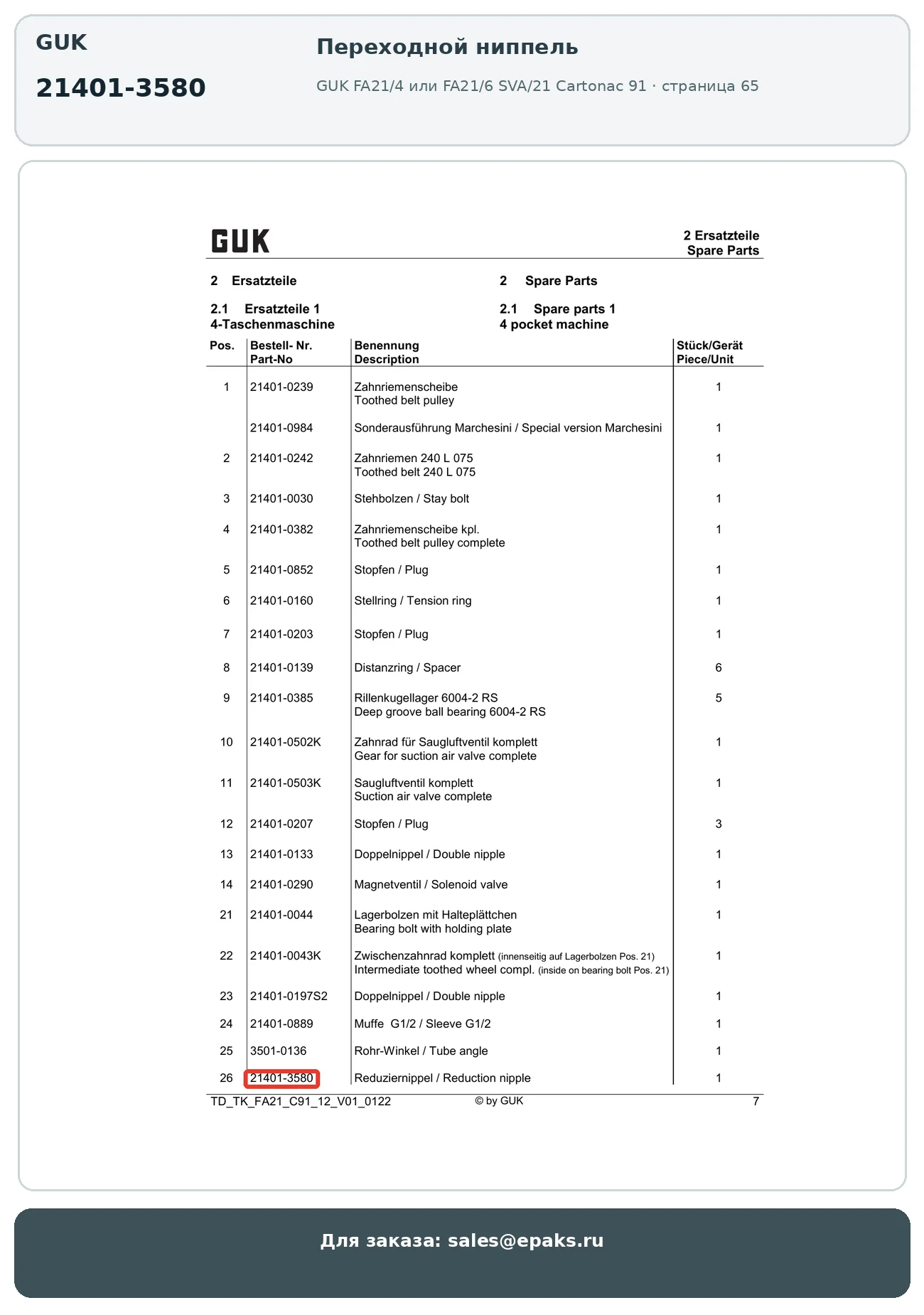 GUK 21401-3580
