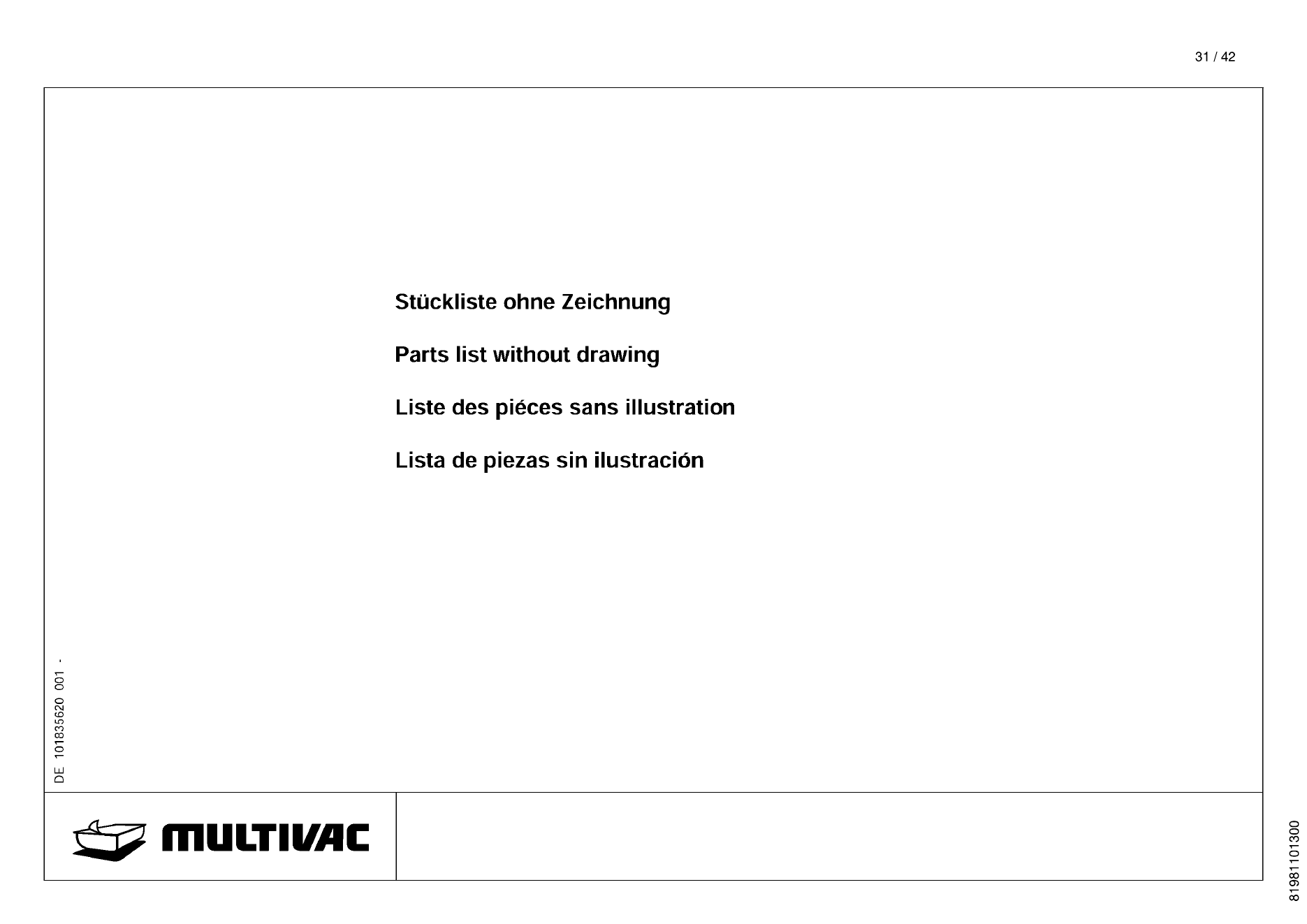 MULTIVAC 90810180502