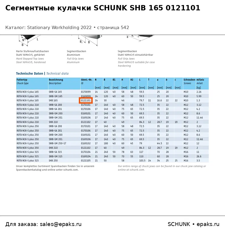 SCHUNK 0121101