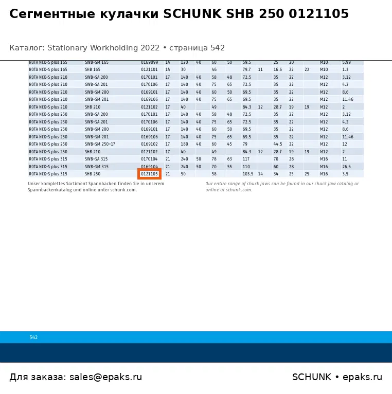 SCHUNK 0121105