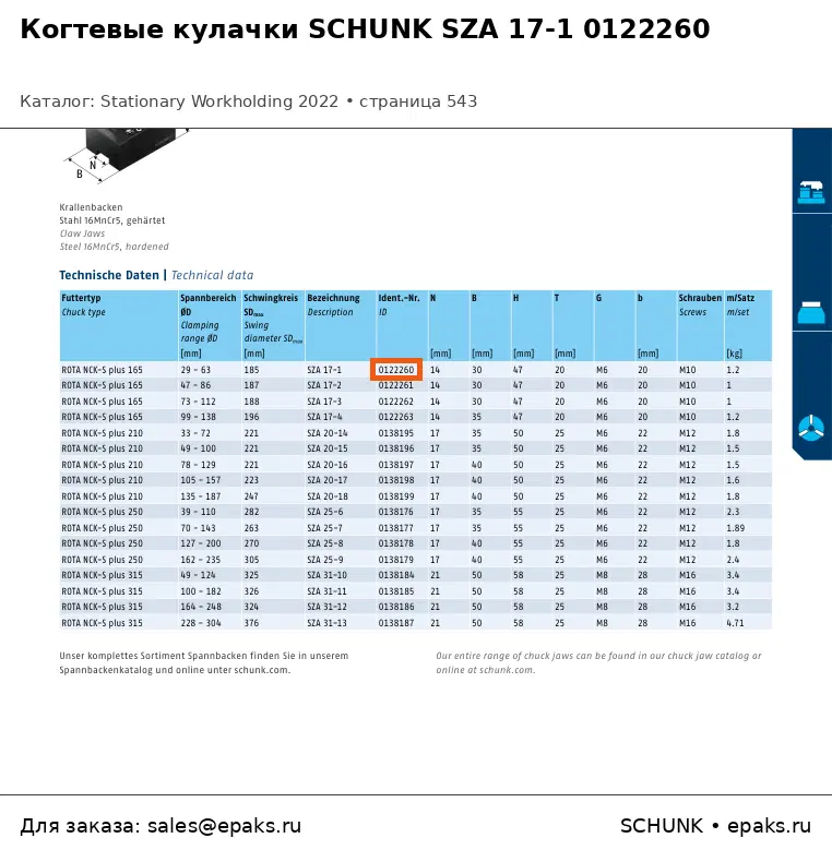 SCHUNK 0122260