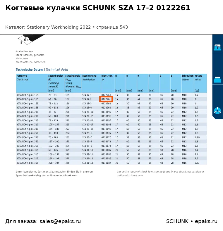 SCHUNK 0122261