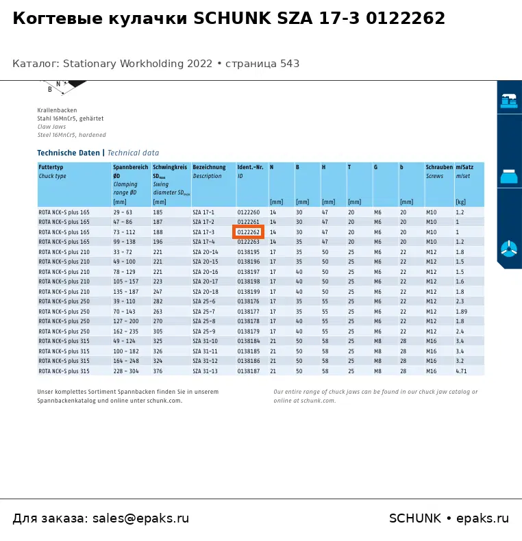 SCHUNK 0122262