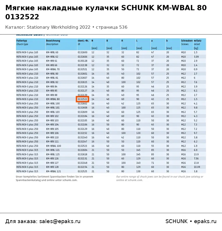 SCHUNK 0132522