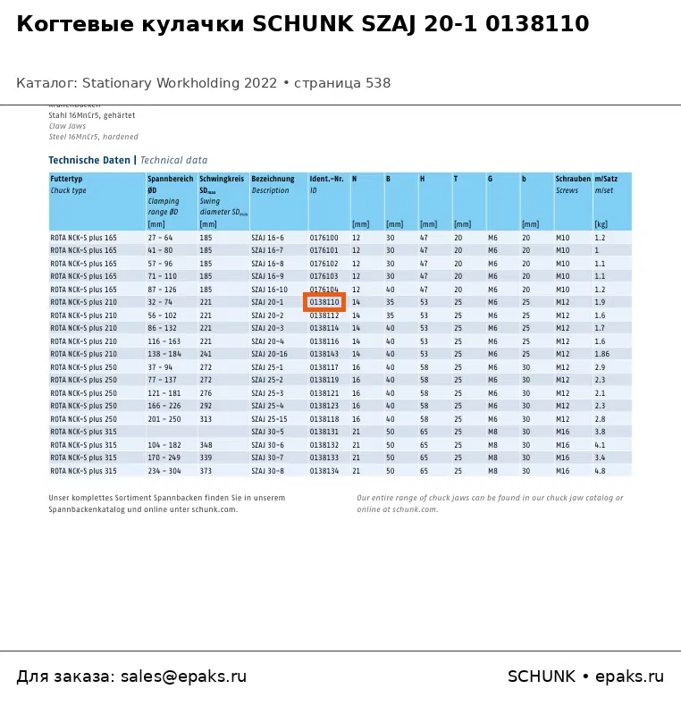 SCHUNK 0138110