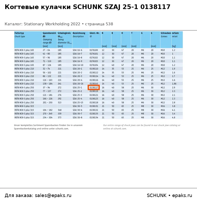 SCHUNK 0138117