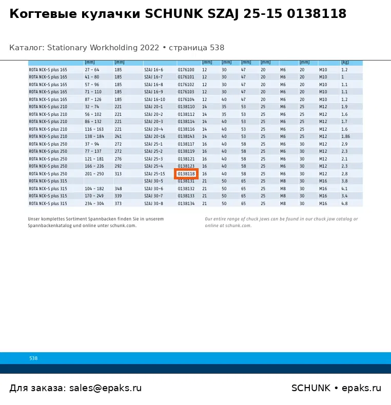 SCHUNK 0138118