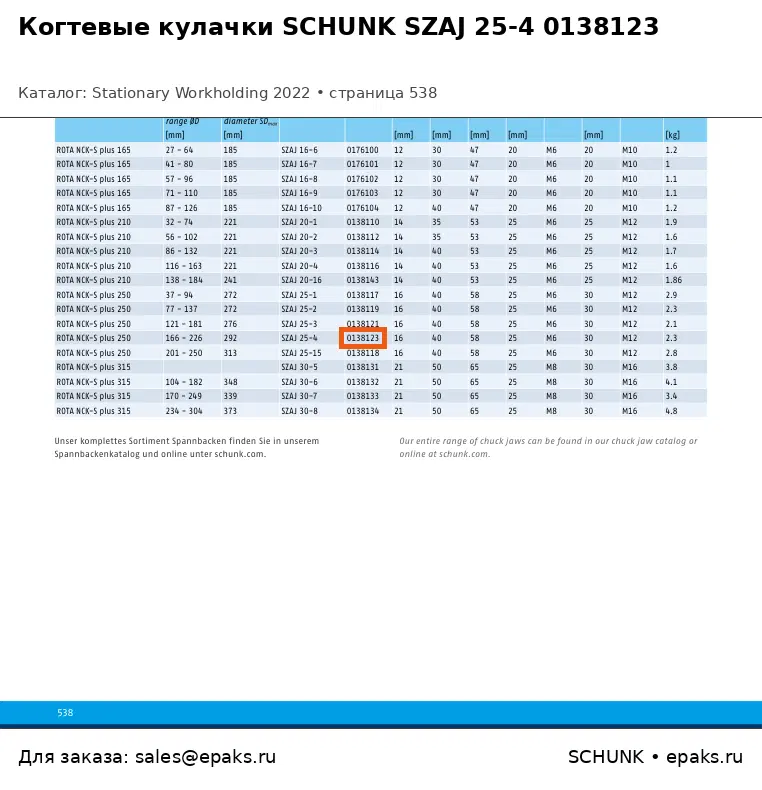 SCHUNK 0138123