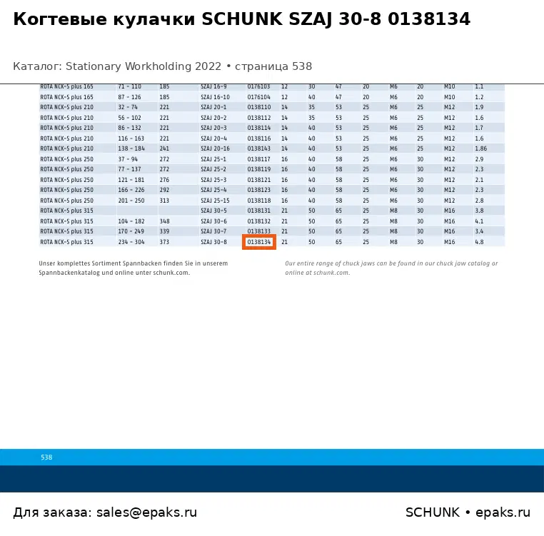 SCHUNK 0138134