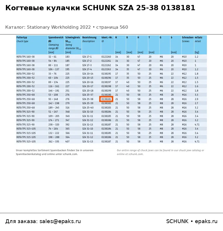 SCHUNK 0138181