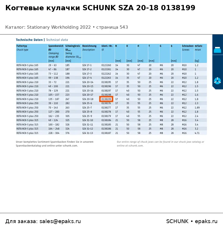 SCHUNK 0138199