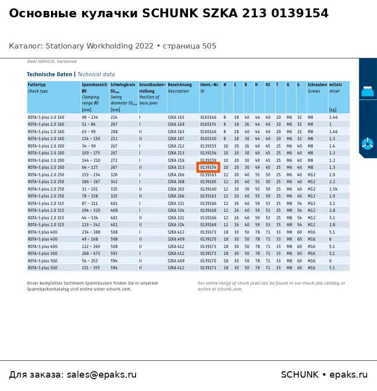 SCHUNK 0139154