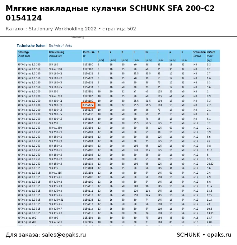 SCHUNK 0154124