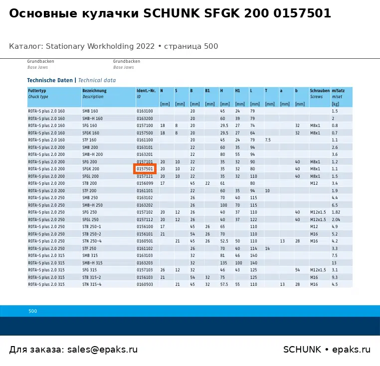 SCHUNK 0157501