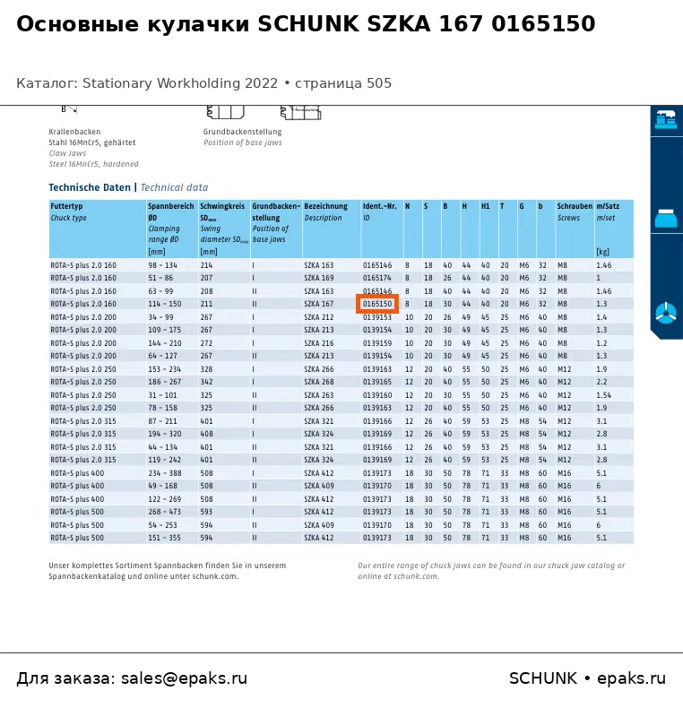 SCHUNK 0165150
