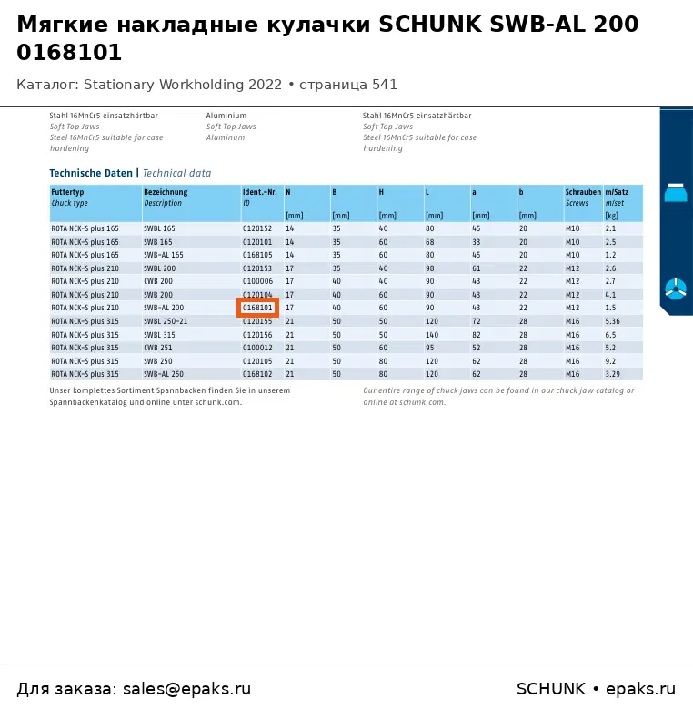 SCHUNK 0168101