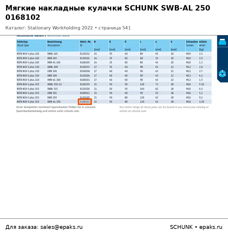 SCHUNK 0168102