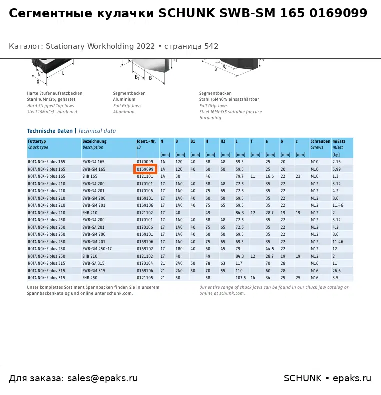 SCHUNK 0169099