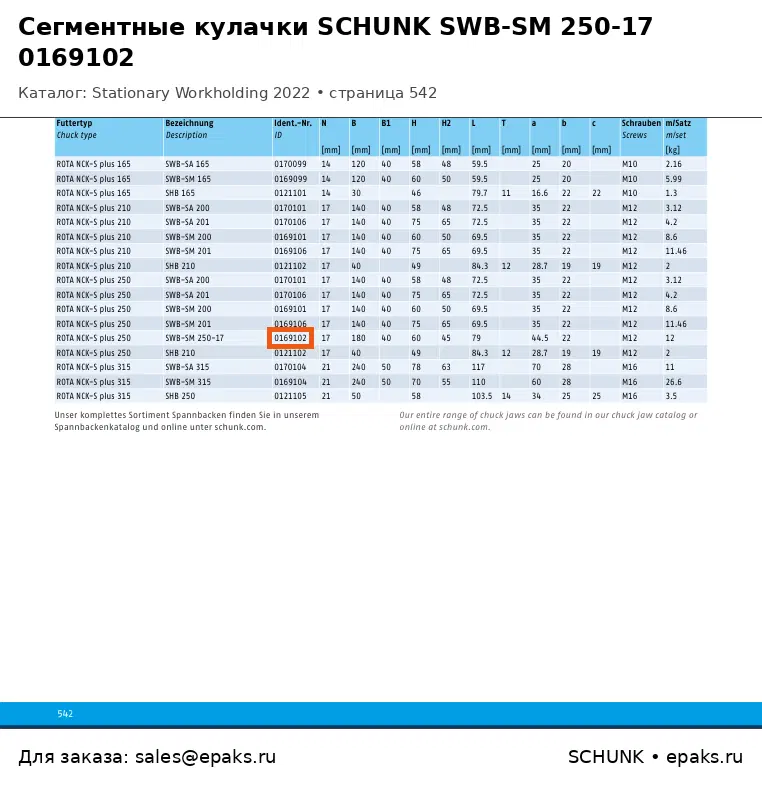 SCHUNK 0169102