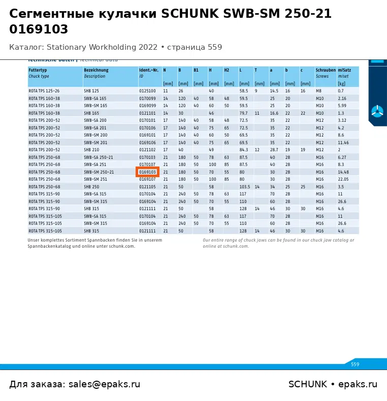 SCHUNK 0169103