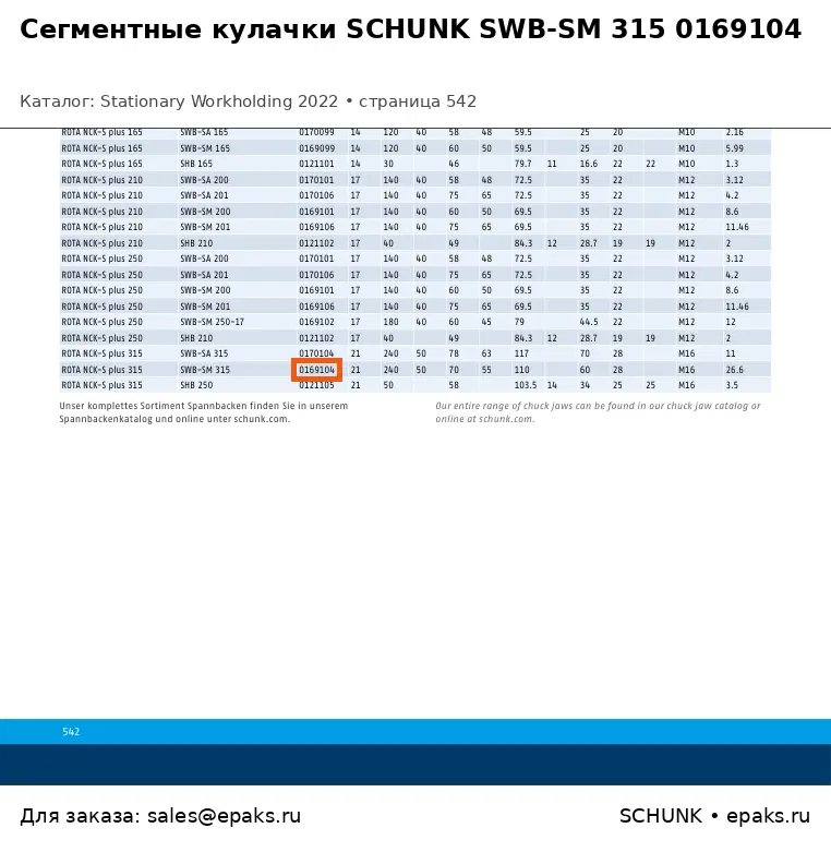 SCHUNK 0169104