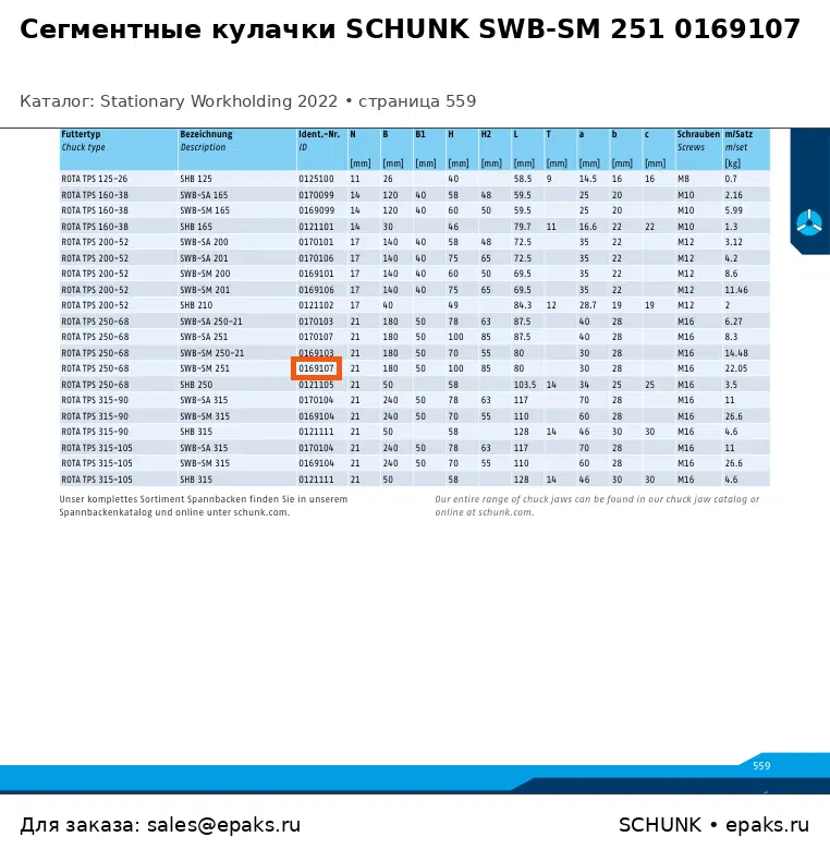 SCHUNK 0169107