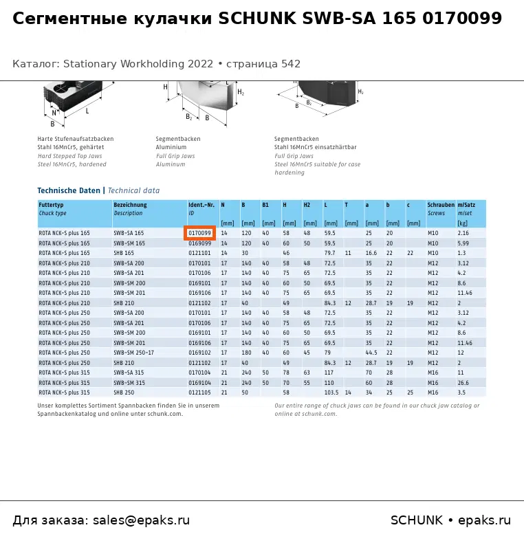 SCHUNK 0170099