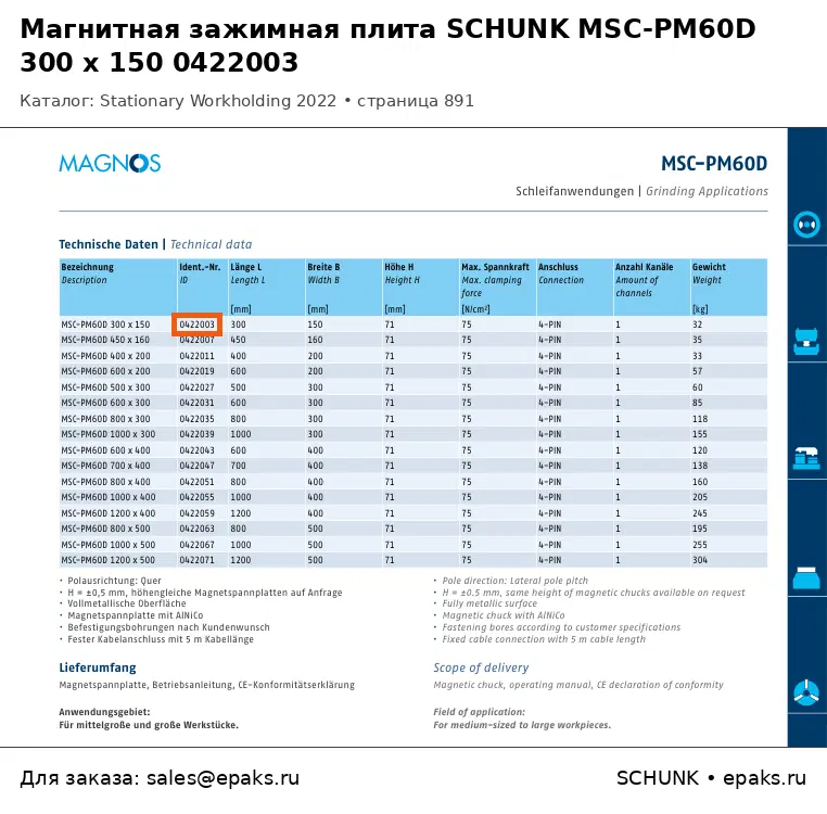 SCHUNK 0422003