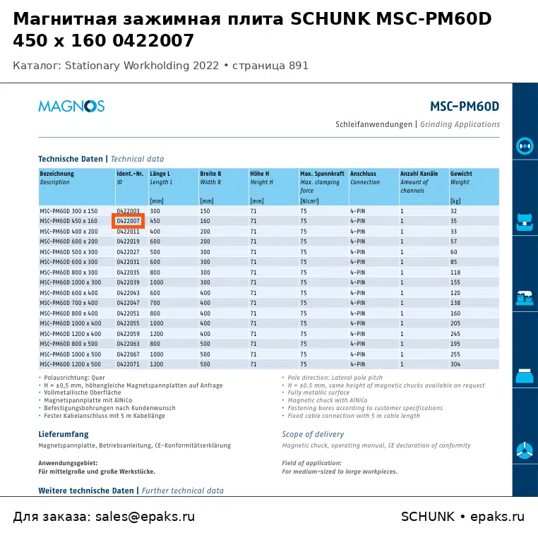 SCHUNK 0422007