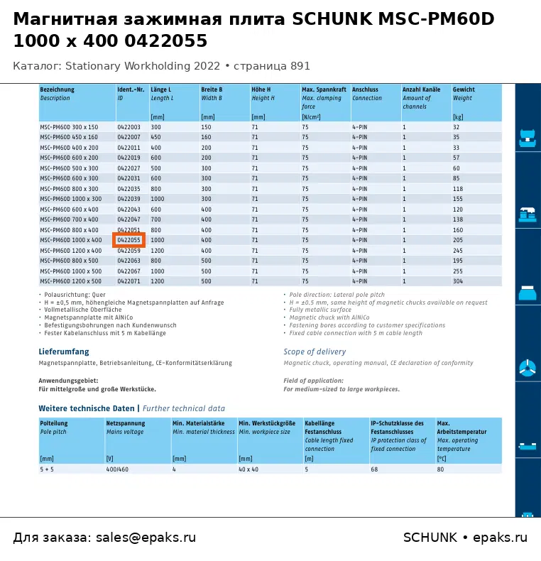 SCHUNK 0422055