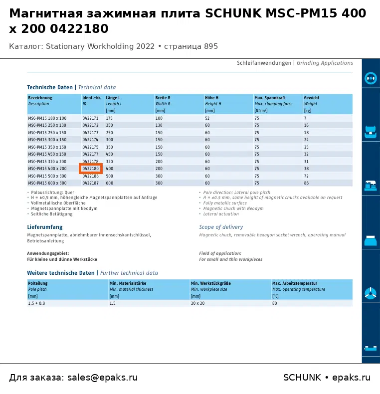 SCHUNK 0422180