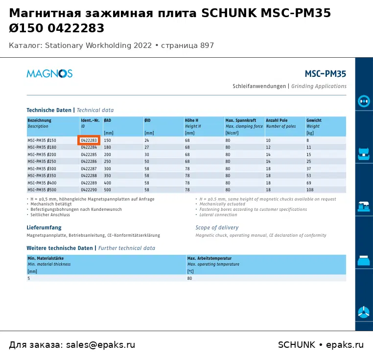 SCHUNK 0422283