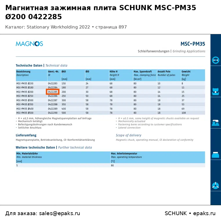 SCHUNK 0422285