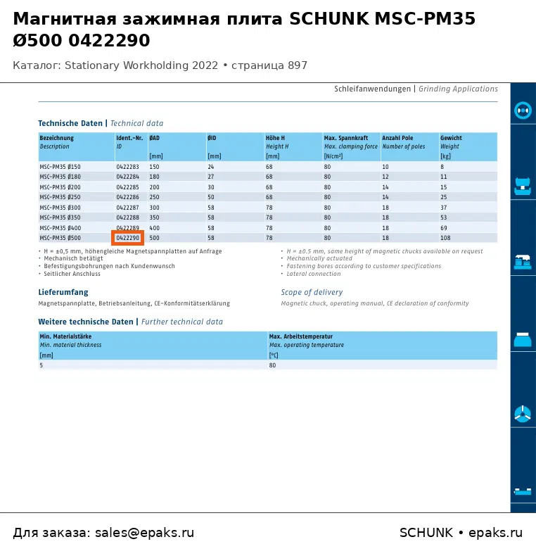 SCHUNK 0422290