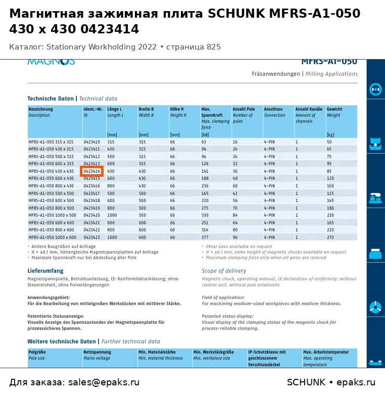 SCHUNK 0423414