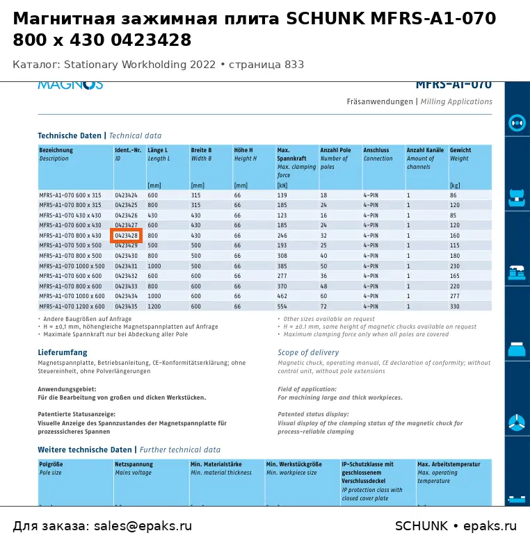 SCHUNK 0423428