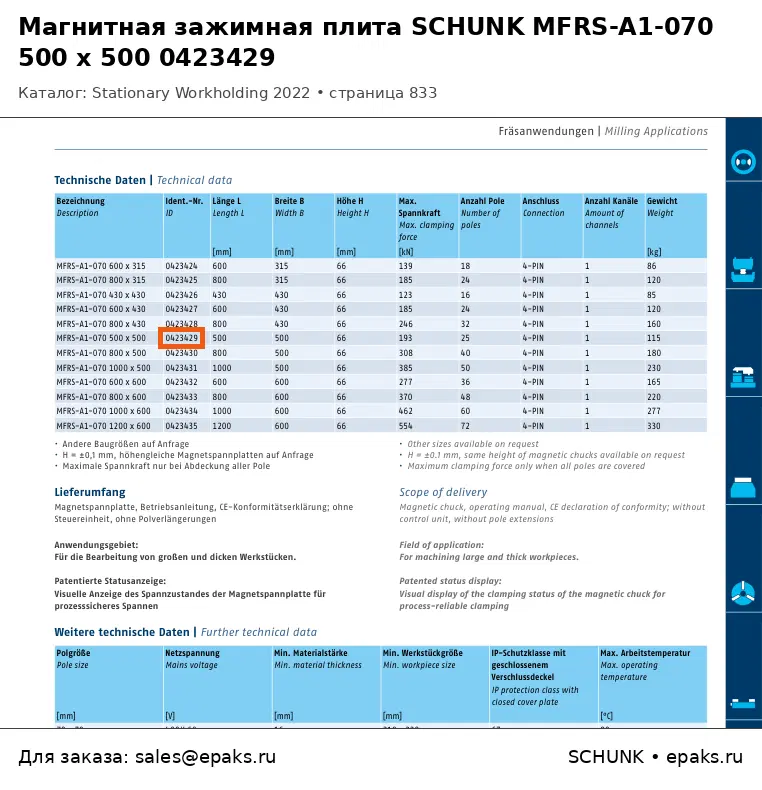 SCHUNK 0423429