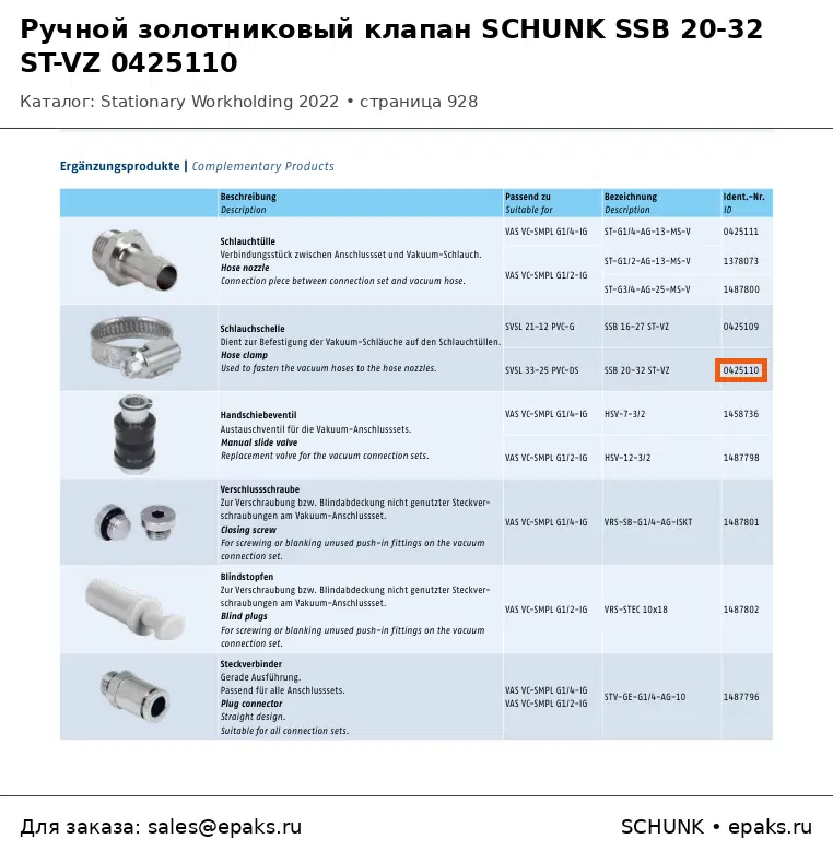 SCHUNK 0425110