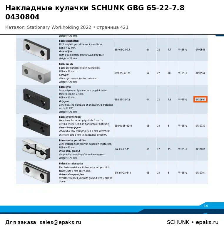 SCHUNK 0430804