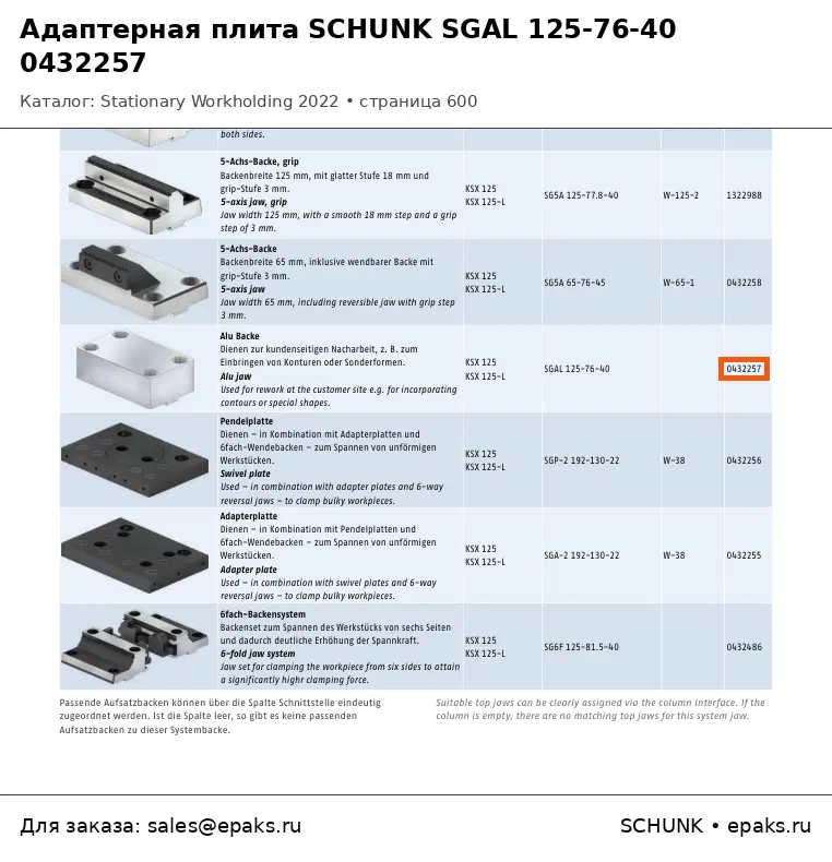 SCHUNK 0432257