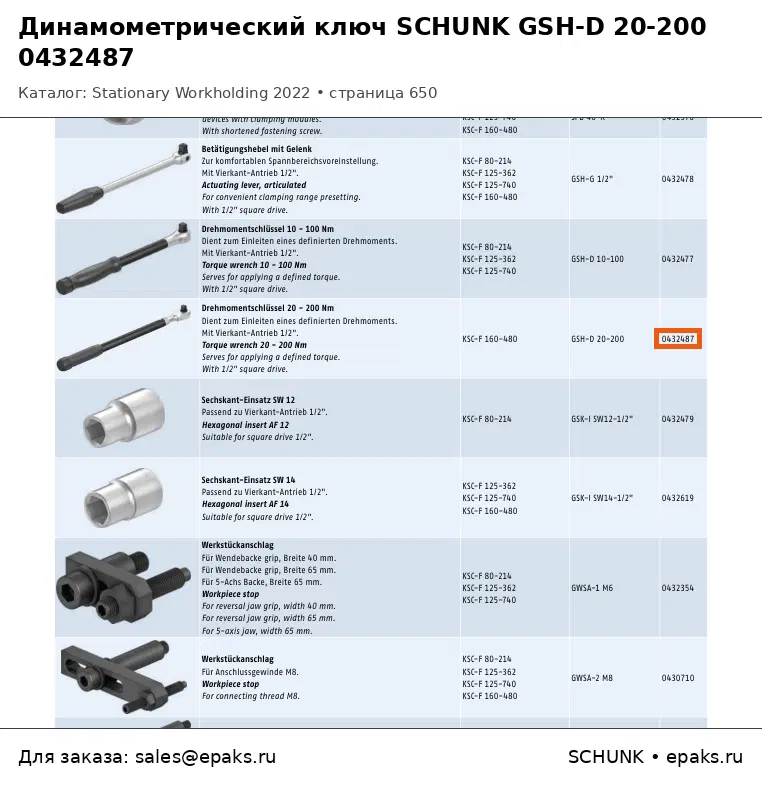 SCHUNK 0432487