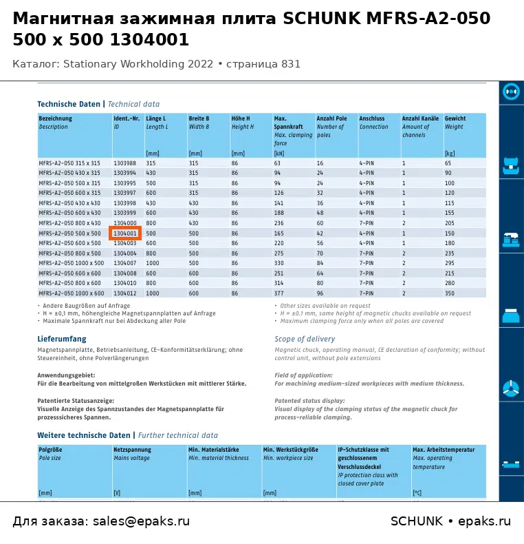 SCHUNK 1304001