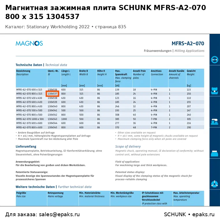 SCHUNK 1304537