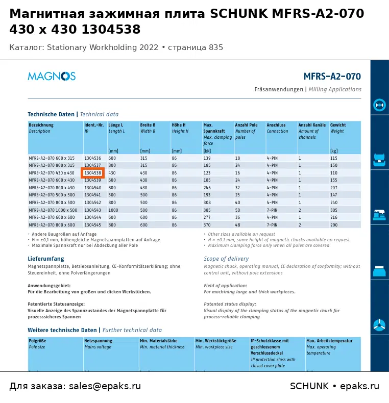 SCHUNK 1304538