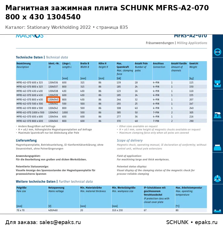SCHUNK 1304540