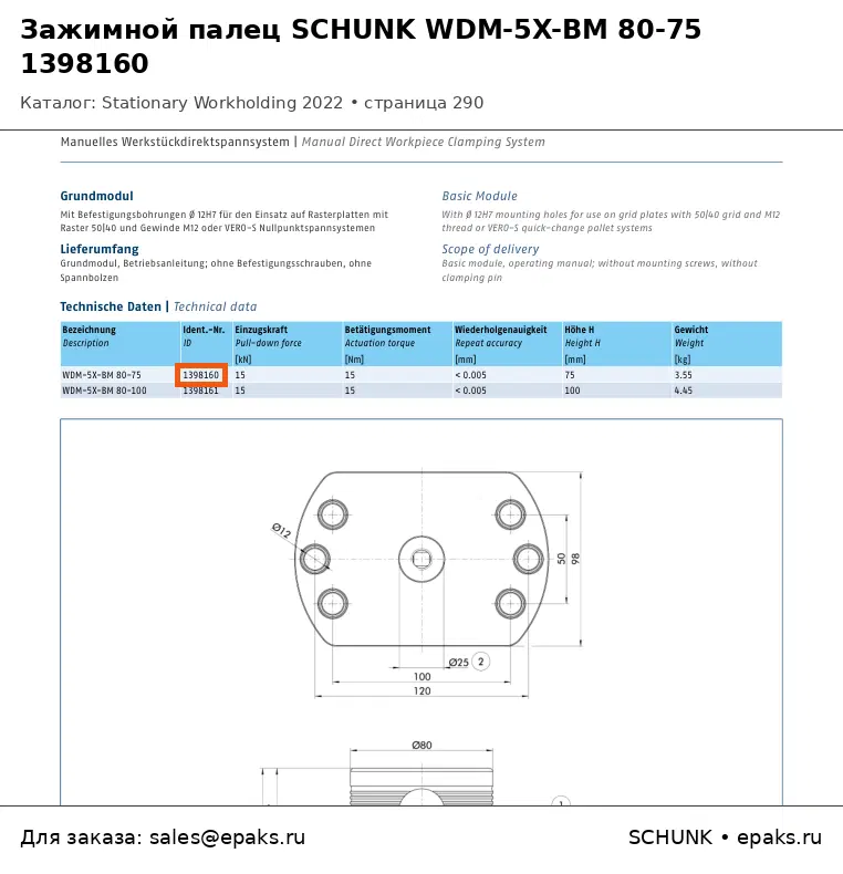 SCHUNK 1398160